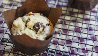 Olive Oil Muffins with Dark Chocolate Chips