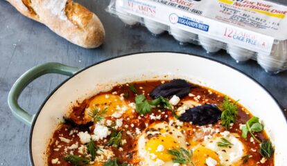 Eggs in Purgatory with Herbs & Feta