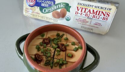 Silky Japanese-Style Steamed Egg Custard with Salmon & Sweet Potato