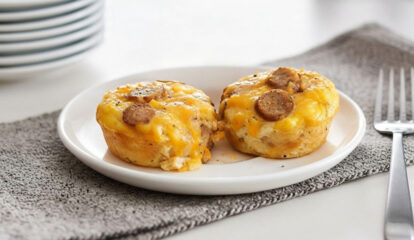 Egg "Muffin" Cups with Turkey Sausage and Mushrooms