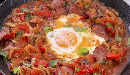 Eggs in Purgatory with Artichoke, Potato & Capers