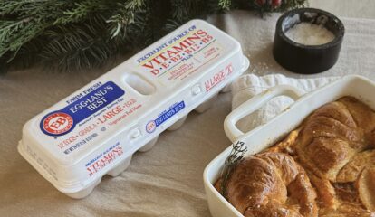 Overnight Bacon, Egg & Cheese Croissant Bake