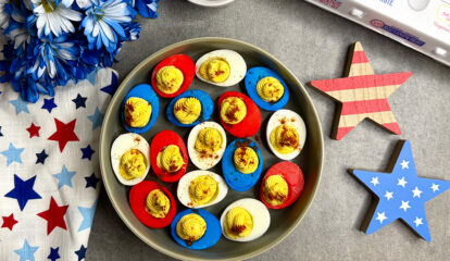 Patriotic Colored Deviled Eggs