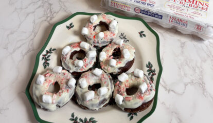 Peppermint Hot Chocolate Baked Donuts