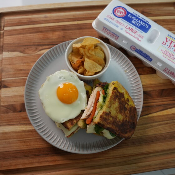 Photo of Egg-Crusted Pesto Chicken Sandwich