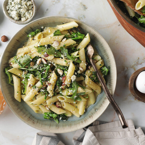 Photo of Carbonara with Blue Cheese, Broccoli & Hazelnuts