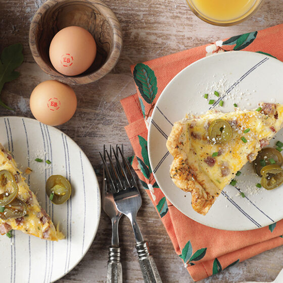 Photo of Ham and Cheese Quiche with Jalapeños