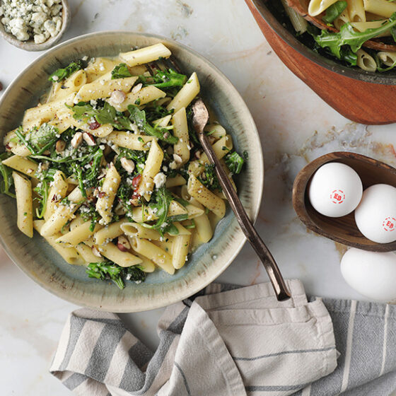 Photo of Carbonara with Blue Cheese, Broccoli & Hazelnuts